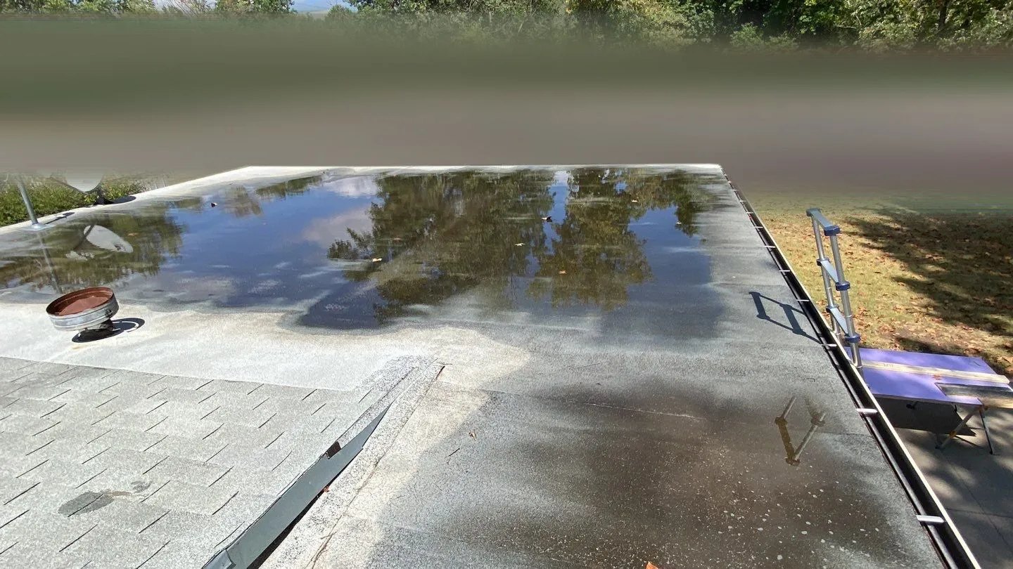 Ponding Water Damage Roof Repair in Birmingham
