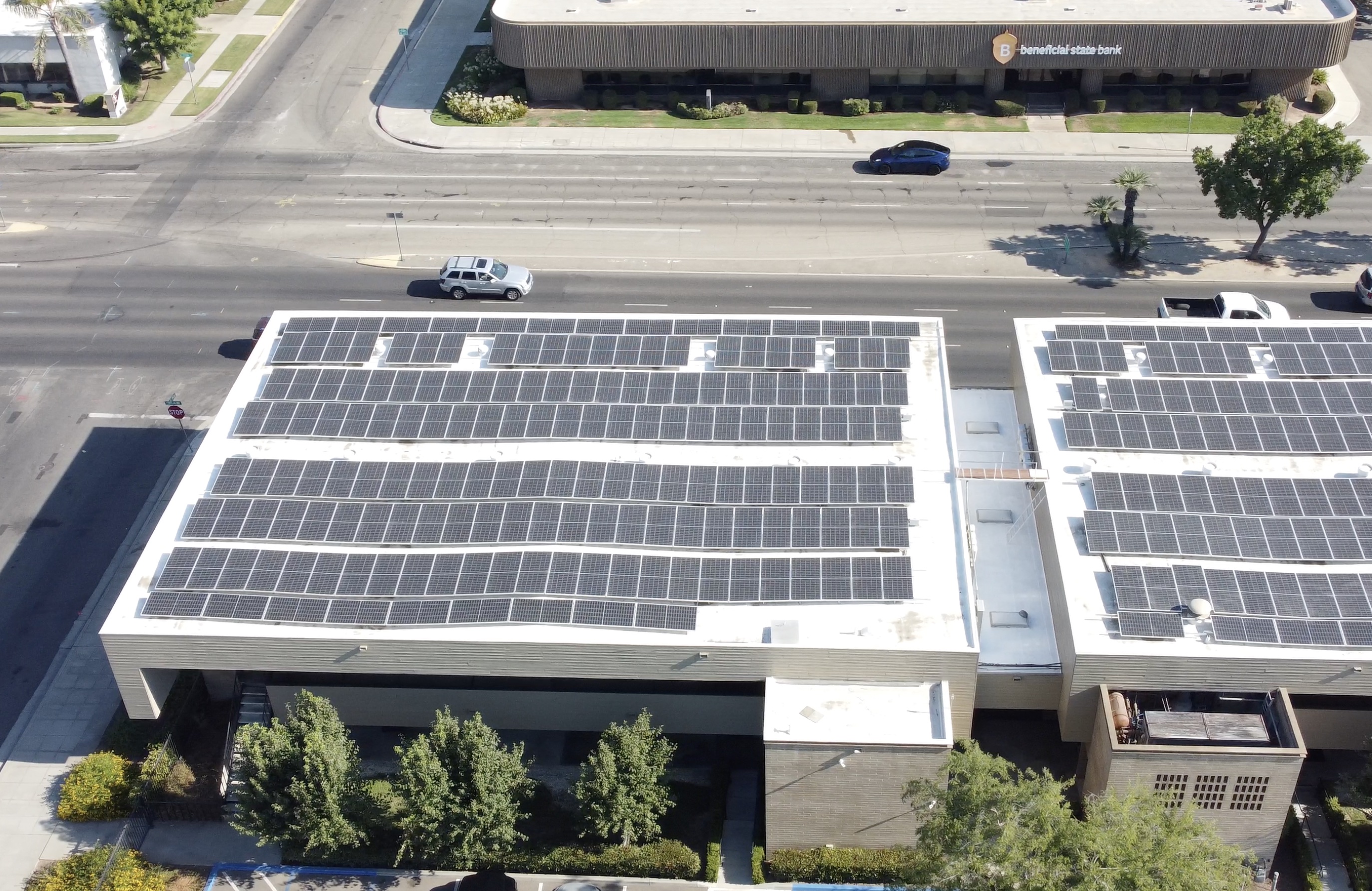 Commercial building roof used for inspection planning